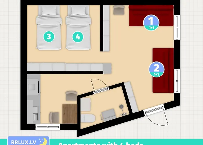 Dzīvoklis Daugava Rrlux Free Parking
